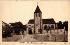 Carte postale ancienne Eglise Saint-Germain-de-Charonne
                                                                     à Paris 20e
                                