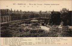 Paris 4e - Place des Vosges - Maisons historiques -
																					75004 Paris 4e
																			