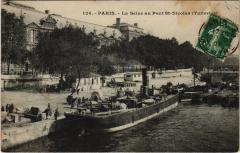 Paris 1e - Le Seine au Pont st-Nicolas à Paris 1er