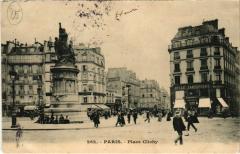 Carte postale ancienne Place Clichy
                                                                     à Paris 9e
                                