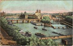 Paris 1e - Vue générale prise du Louvre à Paris 1er