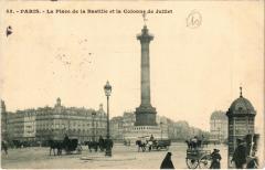Paris 12e - Place de la Bastille et la Colonne de Julliet à Paris 12e
