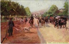 Carte postale ancienne Avenue du Bois de Boulogne
                                                                     à Paris 16e
                                
