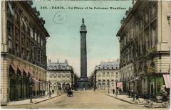 Paris 1e - La Place et la Colonne Vendome à Paris 1er