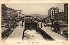 Paris 10e - Vue sur le Canal Saint-Martin à Paris 10e