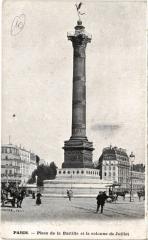 Place de la Bastille et la colonne de Juillet à Paris 12e