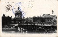 Paris 1e - L'Institut et le Pont des Arts à Paris 1er