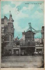 Carte postale ancienne Le Moulin Rouge
                                                                     à Paris 18e
                                