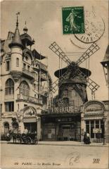 Carte postale ancienne Le Moulin Rouge
                                                                     à Paris 18e
                                
