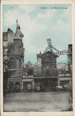 Carte postale ancienne Le Moulin Rouge
                                                                     à Paris 18e
                                
