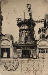 Carte postale ancienne Le Moulin Rouge, Place Blanche
                                                                     à Paris 18e
                                