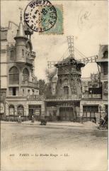Carte postale ancienne Le Moulin Rouge
                                                                     à Paris 18e
                                