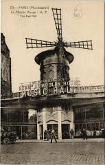 Carte postale ancienne Montmartre - Le Moulin Rouge
                                                                     à Paris 9e
                                