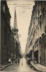 Paris 4e - La rue et l'Eglise à Paris 4e