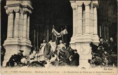Carte postale ancienne Montmartre - Basilique du Sacré-Coeur, la Bénédiction de Paris par le Saint-Sacrement
                                                                     à Paris 18e
                                