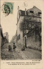Vieux Montmartre - Rue du Mont-Cenis à la hauteur de la rue Cortot (côté Sud) à Paris 18e