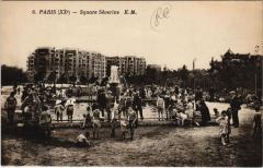 Carte postale ancienne Square Séverine
                                                                     à Paris 20e
                                