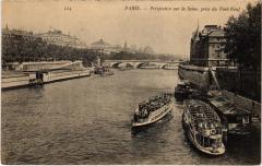Paris 1e - Perspective sur la Seine à Paris 1er