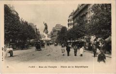 Paris 3e - Rue du Temple - Place de la République à Paris 3e