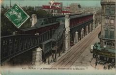 Carte postale ancienne Le Métropolitain Boulevard de la Chapelle
                                                                     à Paris 10e
                                