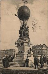 Carte postale ancienne Monument élevé à la Mémoire des Aéronautes
                                                                     à Paris 17e
                                