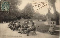 Carte postale ancienne Parc Montsouris - Les Allées
                                                                     à Paris 14e
                                