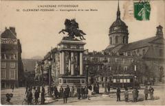 Clermont Ferrand Statue de Vercingetorix et la rue Blatin à Clermont-Ferrand