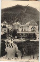 Carte postale ancienne Clermont-Ferrand Le Casino et le Funiculaire France
                                                                     à La Bourboule
                                