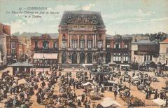Cherbourg - La Place Du Chateau Un Jour De Marche