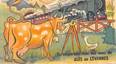 Ales En Cevennes - Cpa A Systeme De Depliant Representant Diverses Vues D -
													30 Gard
												