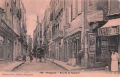 Perpignan - Rue De La Fusterie - éditeur J.fau émail - cliché rare à Perpignan