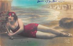Baigneuse En Maillot De Bain