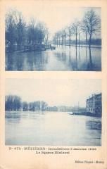 Mezieres - Inondations - 3 Janvier 1926 - Le Square Mialaret
