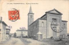 Valencin - Eglise Et Grande Rue - cliché rare -
																					38540 Valencin
																			