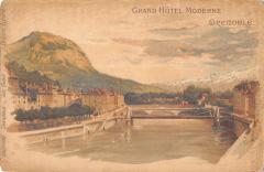 Grenoble - Cpa Illustrateur Du Grand Hotel Moderne à Grenoble