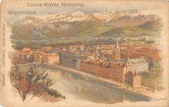 Grenoble - Cpa Illustrateur Du Grand Hotel Moderne à Grenoble