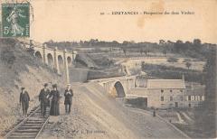 Coutances - Perspective Des Deux Viaducs à Coutances