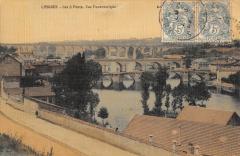 Limoges - Les Trois Ponts - Vue Panoramique /CPA Toilee -
																					87000 Limoges
																			