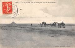 Genets - Depart Des Voitures Pour Le Mont Saint Michel à Genêts