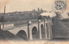 Coutances - Le Viaduc Et La Ville à Coutances