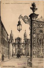 Nancy Rue de la Constitution et Cathedrale à Nancy