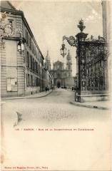 Nancy Rue de la Constitution et Cathedrale à Nancy