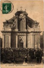 Nancy Eglise Saint-Sebastien et le marche à Nancy