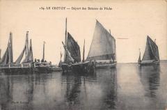 Le Crotoy - Depart Des Bateaux De Peche - cliché rare -
																					80550 Le Crotoy
																			