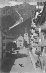 Chamonix - La Rue De L'Eglise Et Le Brevent