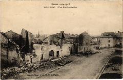 Vitrimont une rue bombardee à Vitrimont