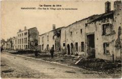 Haraucourt une rue du village à Haraucourt