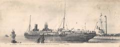 Paquebot - Le Havre - Gde Cpa Double - Sortie Du Steamer - La Savoie /BATEAU