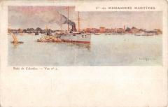 Marine - Paquebot - Rade De Colombo - Messageries Maritimes