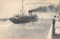 Marine - Paquebot - Boulogne Sur Mer - Depart Du Vapeur Victoria